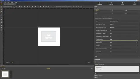Custom Google Web Designer Components interface.